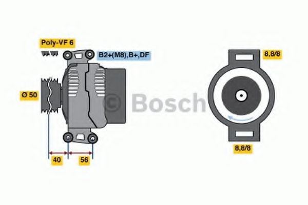 BOSCH Generaator Artikli number: 0 986 047 660 soodsalt