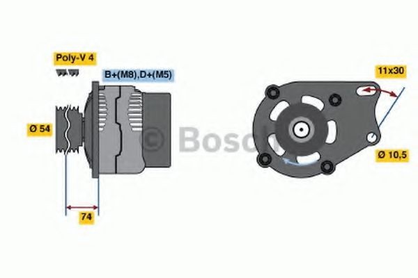 BOSCH Alternator Article number: 0 986 048 630 cheaply