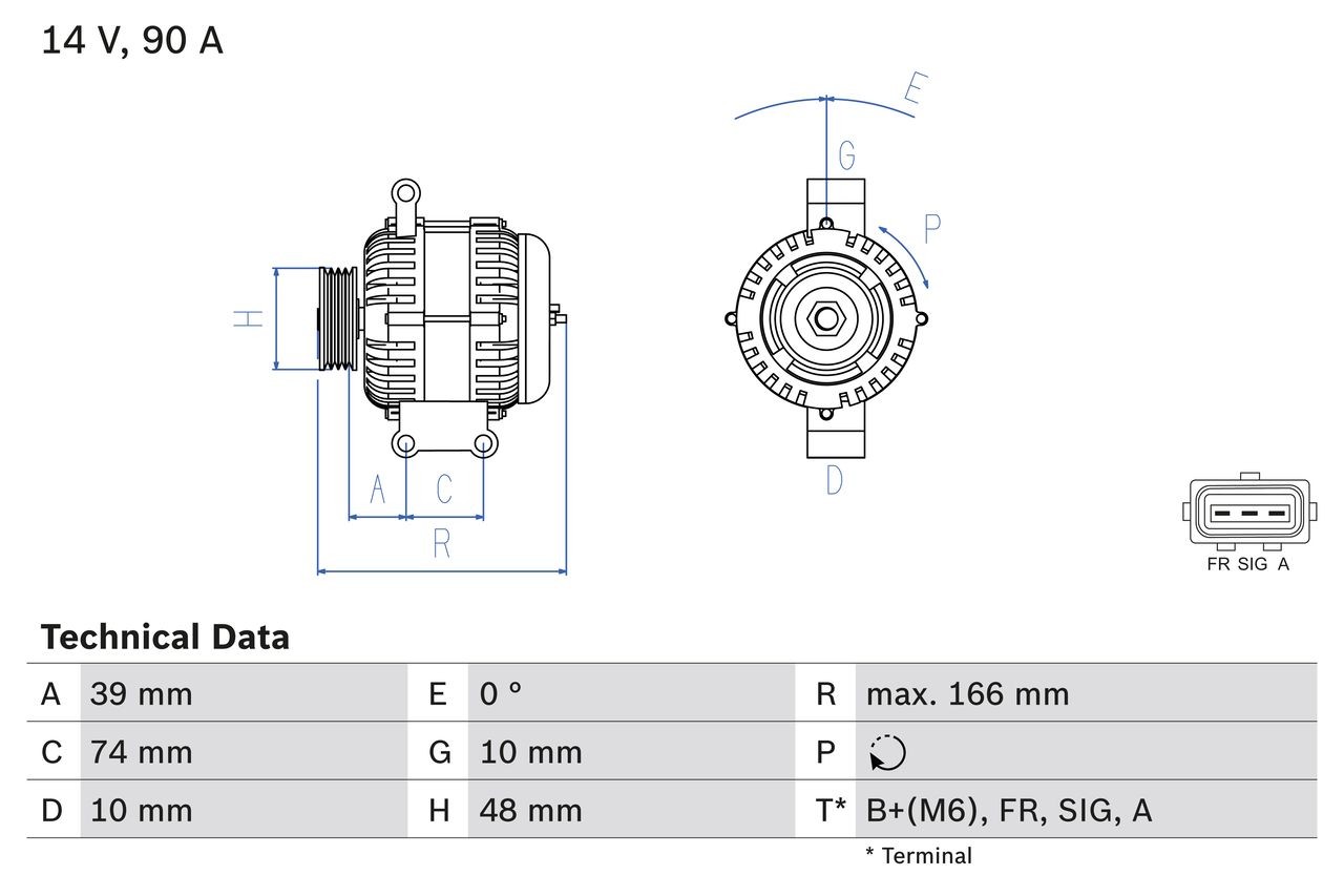 BOSCH Alternator Article number: 0 986 049 980 cheaply