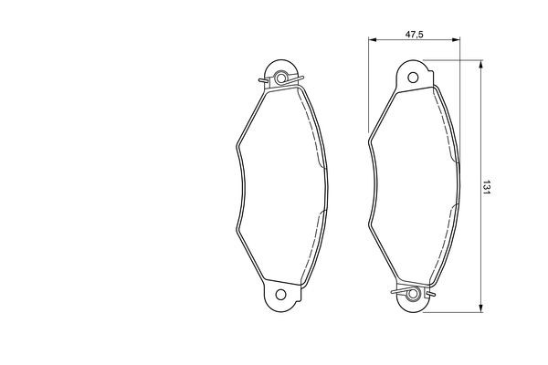 BOSCH Brake pad set Article number: 0 986 424 487 cheaply