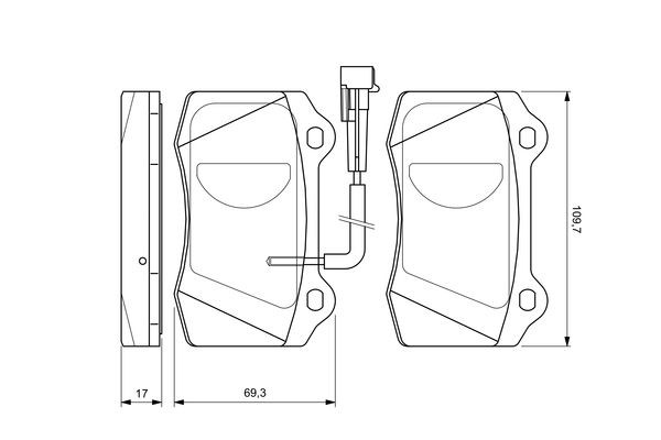 BOSCH Brake pad set Article number: 0 986 424 579 cheaply