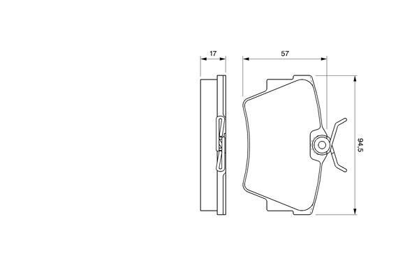 BOSCH Brake pad set Article number: 0 986 424 662 cheaply