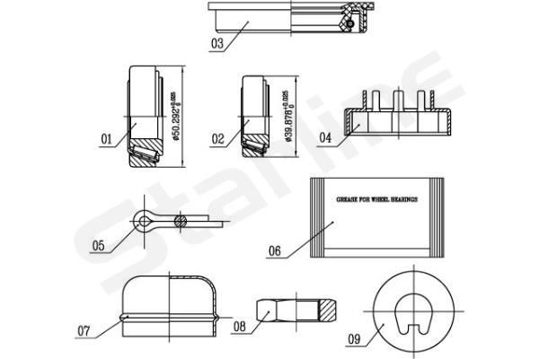 STARLINE Wheel bearing kit Article number: LO 00529 cheaply