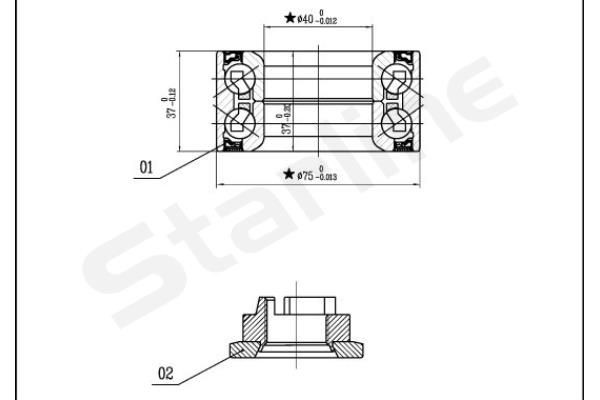 STARLINE Wheel bearing kit Article number: LO 03575 cheaply