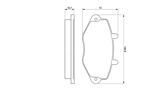 BOSCH Brake pad set Article number: 0 986 460 962 cheaply