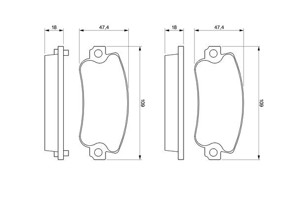 BOSCH Brake pad set Article number: 0 986 467 760 cheaply