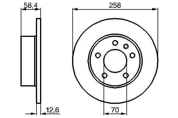 BOSCH Brake disc Article number: 0 986 478 266 cheaply