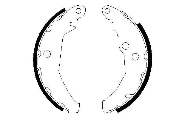BOSCH Brake Shoe Set Article number: 0 986 487 195 cheaply