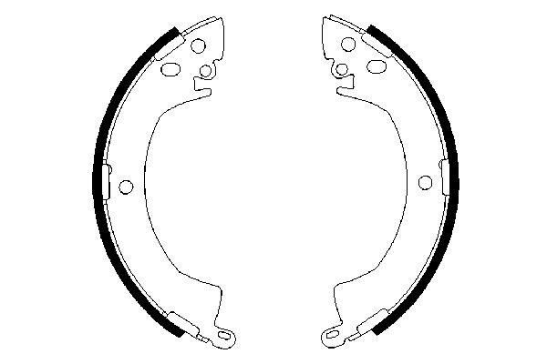 BOSCH Brake Shoe Set Article number: 0 986 487 207 cheaply