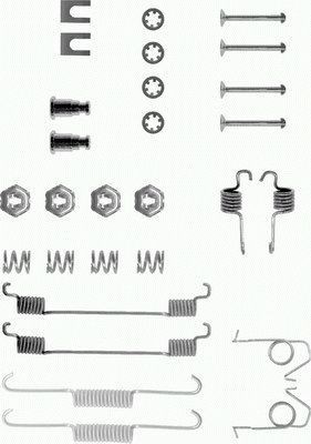 MINTEX MBA626 Tilbehørssæt, bremsebakker FIESTA 1.6 XR2 95 HK Benzin 1989