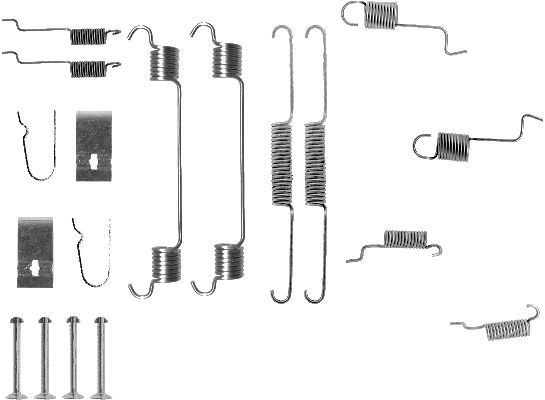 MINTEX MBA742 Tilbehørssæt, bremsebakker MX-3 1.8 i V6 135 HK Benzin 1998