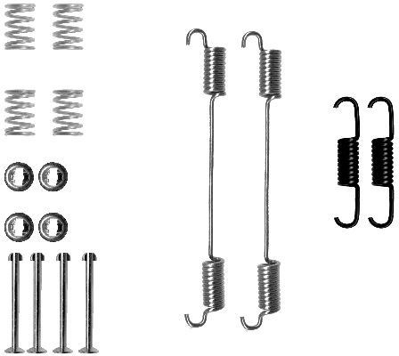 MINTEX MBA796 Tilbehørssæt, bremsebakker DOBLO 1.8 Flex 114 HK Benzin/Ethanol
