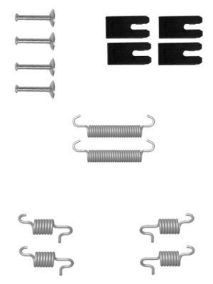 MINTEX MBA850 Tilbehørssæt, parkeringsbremsebakker COROLLA 1.5 RUNX VVT-i (NZE121_) 110 HK Benzin 2007