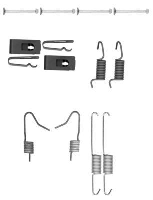 MINTEX MBA898 Tilbehørssæt, parkeringsbremsebakker COROLLA 1.5 RUNX VVT-i (NZE121_) 110 HK Benzin 2007