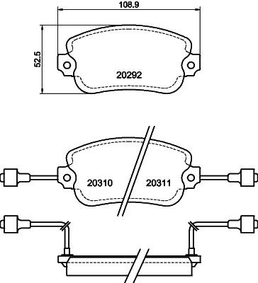 MINTEX Brake pad set Article number: MDB1087 cheaply