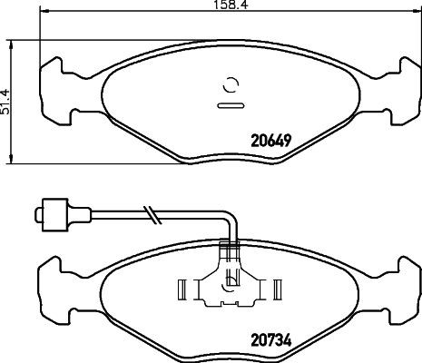 MINTEX Комплект спирачно феродо, дискови спирачки артикулен номер: MDB1170 евтино