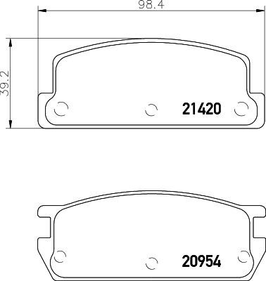 MINTEX Bremseklosser artikkelnummer: MDB1311 billig
