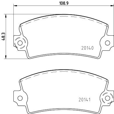 MINTEX Brake pad set Article number: MDB2425 cheaply