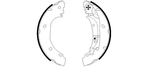 MINTEX Brake Shoe Set Article number: MFR549 cheaply