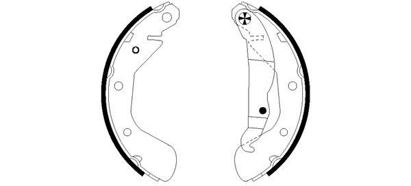 MINTEX Brake Shoe Set Article number: MFR595 cheaply
