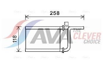 AVA COOLING SYSTEMS Heater matrix Article number: MTA6254 cheaply