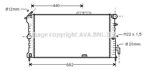 PRASCO Engine radiator Article number: OL2186 cheaply