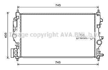 PRASCO Engine radiator Article number: OL2683 cheaply