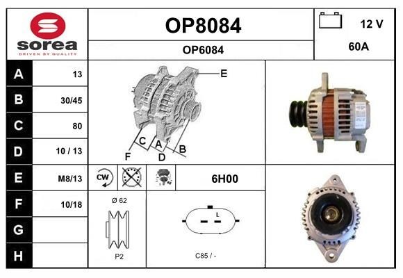 SNRA Alternator Article number: OP8084 cheaply
