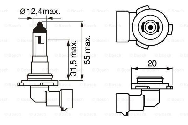 BOSCH Fog light bulb Article number: 1 987 302 083 cheaply