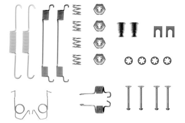 BOSCH 1 987 475 083 Tilbehørssæt, bremsebakker FIESTA 1.6 XR2 95 HK Benzin 1989