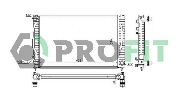 PROFIT Radiaator, mootorijahutus Artikli number: PR 0014A1 soodsalt