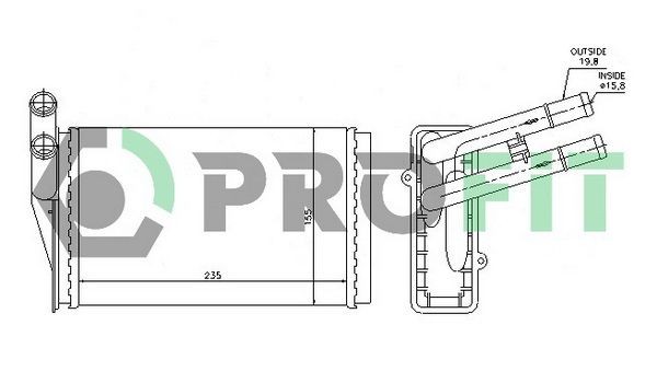 PROFIT Heater matrix Article number: PR 0018N1 cheaply