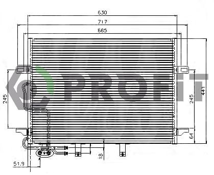 PROFIT Air conditioning condenser Article number: PR 3510C3 cheaply