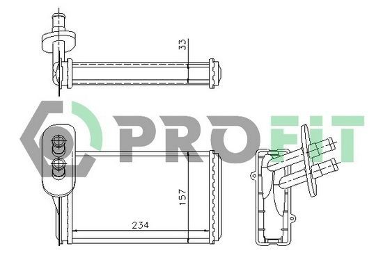 PROFIT Heater matrix Article number: PR 9537N1 cheaply