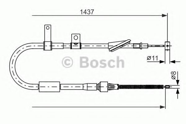 BOSCH Håndbremsekabel Varenummer: 1 987 477 606 billige