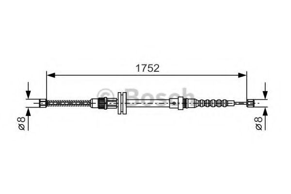 BOSCH Handbromsvajer Artikelnummer: 1 987 482 044 billigt