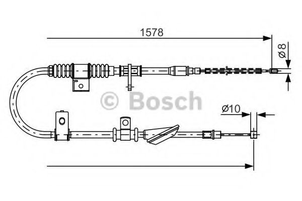 BOSCH Håndbremsekabel Varenummer: 1 987 482 168 billige