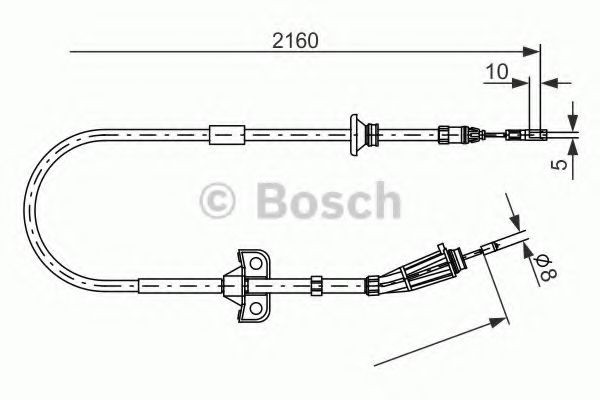 BOSCH Cięgno, hamulec postojowy Numer artykułu: 1 987 482 284 niedrogo