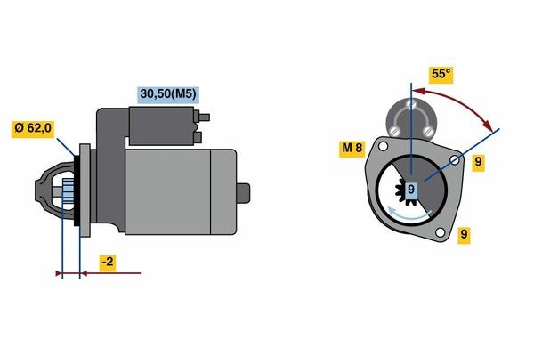 BOSCH Starter Artikli number: F 000 AL0 327 soodsalt