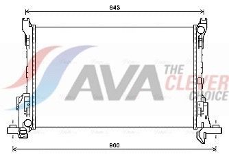 AVA COOLING SYSTEMS Engine radiator Article number: RT2625 cheaply