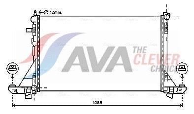AVA COOLING SYSTEMS Engine radiator Article number: RTA2560 cheaply