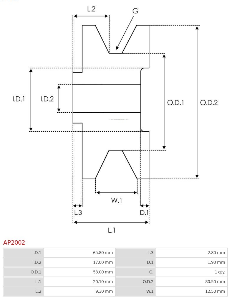 AS-PL Freewheel Gear, starter Article number: SD0138 cheaply