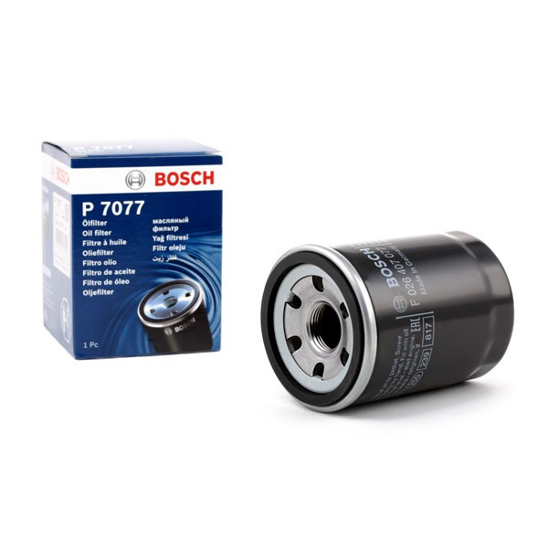 BOSCH Oil filter Article number: F 026 407 077 cheaply