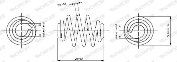 MONROE Coil spring Article number: SN2818 cheaply