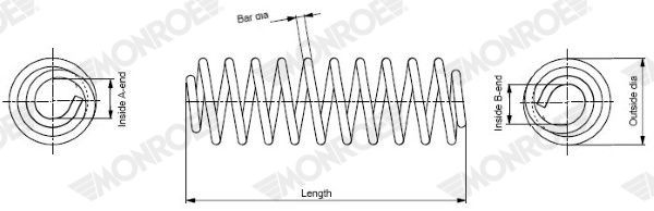 MONROE Coil spring Article number: SP4116 cheaply