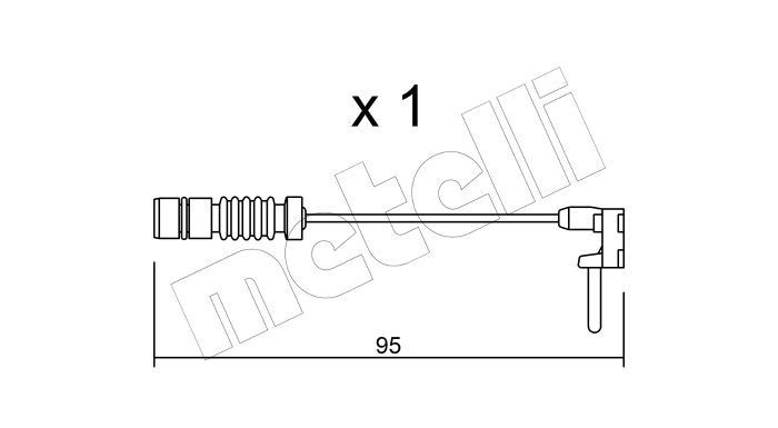 METELLI Brake pad wear sensor Article number: SU.011 cheaply