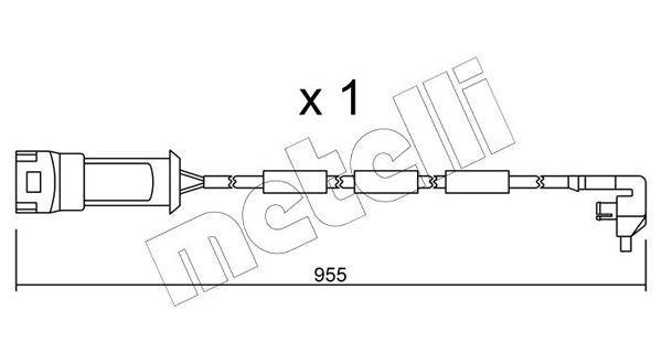 METELLI Brake pad wear sensor Article number: SU.091 cheaply