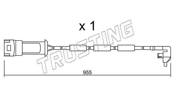 TRUSTING Brake pad wear sensor Article number: SU.091 cheaply