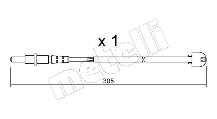 METELLI Brake pad wear sensor Article number: SU.098 cheaply