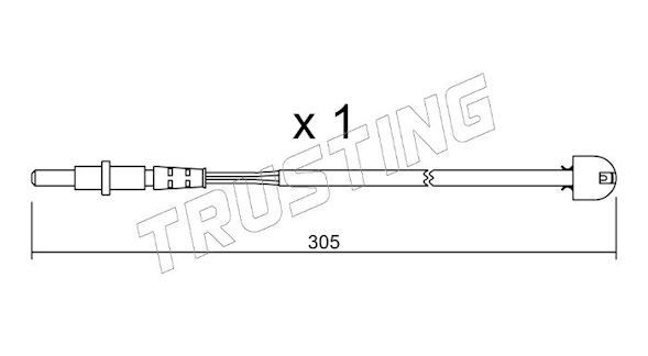 TRUSTING Brake pad wear sensor Article number: SU.098 cheaply